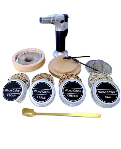 Cocktail smoker kit with - smoker, torch